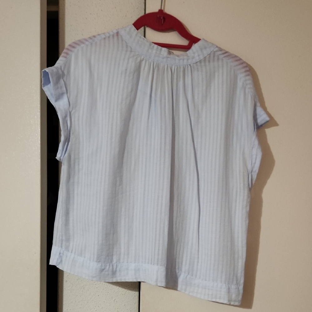 Light Blue Striped Kids Shirt